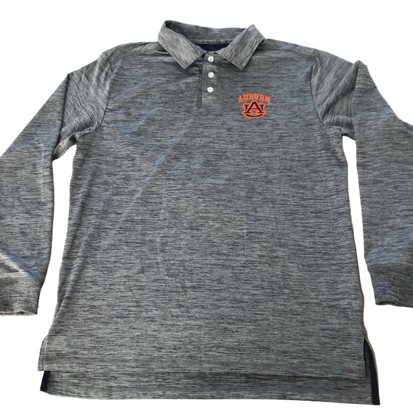 Chiliwear Auburn Tigers Embroidered Logo Polo Long Sleeve SZ L - Picture 10 of 13
